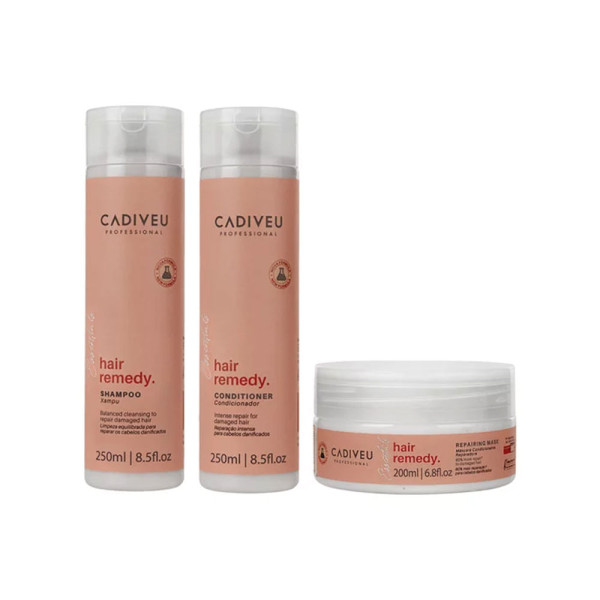 Kit Shampoo+Condicionador +Mascara Cadiveu Essentials Hair Remedy